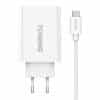 Hálózati gyorstöltő adapter USB Type C kábellel EU43